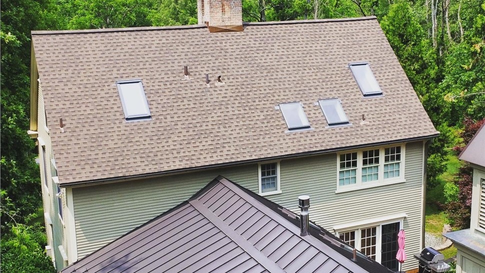 Skylights installed by Velux Certified Installer United Veterans Roofing on a Pennsylvania home